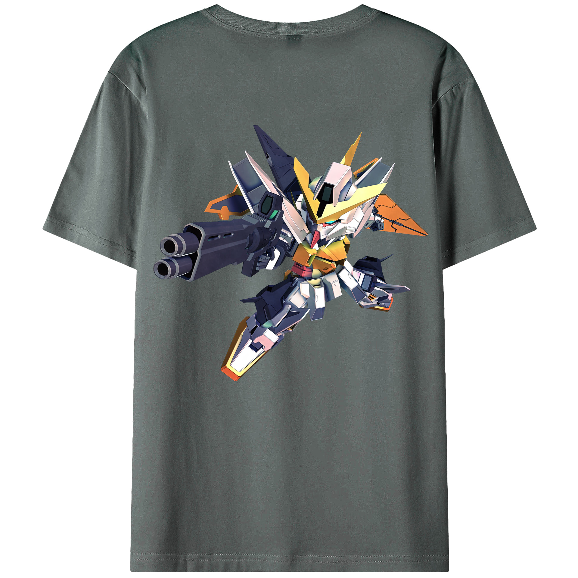（画像用） 機動戦士ガンダム Mobile Suit Gundam 綿100％半袖Tシャツ（背面プリント）